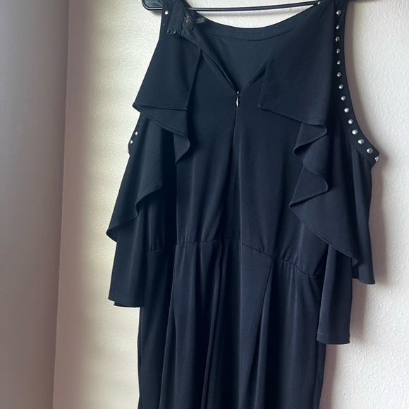 Thalia Sodi Silver Rivet Black Jumpsuit - Picture 8 of 10